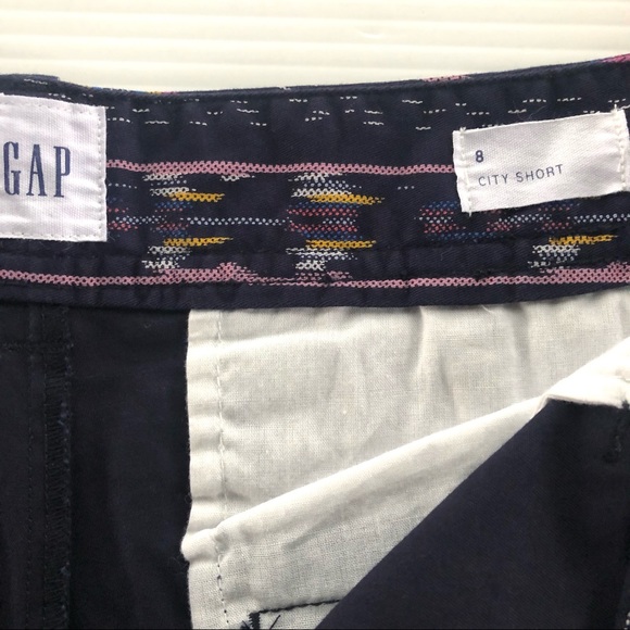NWT GAP 3" City Short Navy Blue Print size 8 - Picture 4 of 8